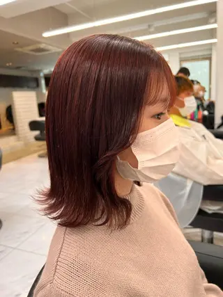 セミロング 💖札幌カラー 指名No.1💖玲奈のヘアスタイル