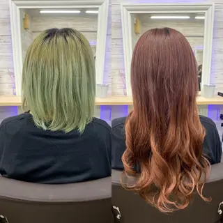 セミロング カラー ヘアアレンジ LAVENDIA 初音のヘアスタイル