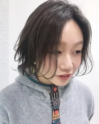 ショート カラー パーマ 当日予約🆗✂︎ ウエモト　タクのヘアスタイル