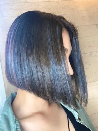 ショート カラー 髪質改善×矯正🫧 韓国ヘアasamiのヘアスタイル