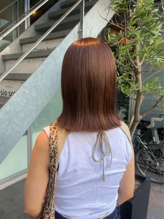 ミディアム カラー イケハラ ナナミのヘアスタイル
