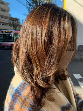 セミロング カラー ヒロタ ハルヒ🦁のヘアスタイル