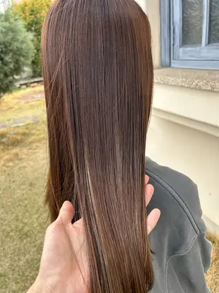 ロング ボブ/水素カラー/ 美髪/蟹江/吉川清保のヘアスタイル