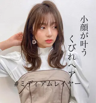 ミディアム カラー 似合わせレイヤー 🇰🇷荒木洋文のヘアスタイル