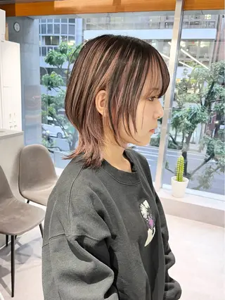 ミディアム カラー デザインカラー 小西勇次のヘアスタイル