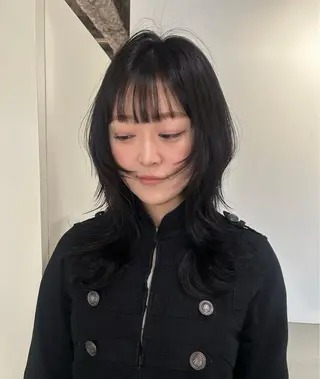 セミロング カラー ヘアアレンジ 🎀suzuna 透明感colorのヘアスタイル
