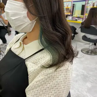 セミロング カラー ヘアアレンジ mai🍑暖色カラー /レイヤー💖のヘアスタイル