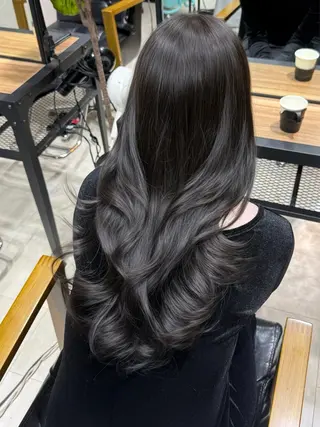 ロング カラー 韓国ヘア りんのヘアスタイル
