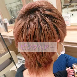 ショート カラー タッセルボブ× 美髪・髪質改善のヘアスタイル