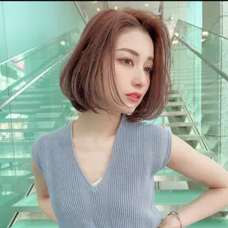 ショート カラー レイヤー|縮毛矯正 |韓国ボブ|岡田洸太のヘアスタイル