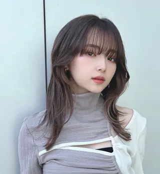 セミロング カラー 🌫️大人韓国ヘア 🌫️naoyaのヘアスタイル