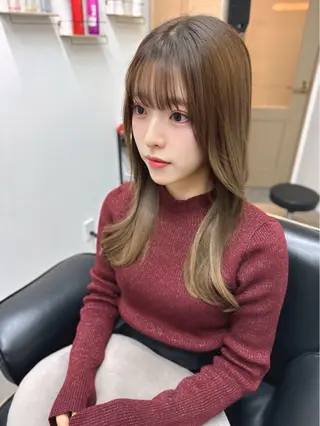 ロング カラー 艶髪改善師/高橋潤 /縮毛矯正のヘアスタイル