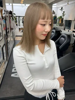 ミディアム レイヤー・ボブカット ／もえまる🌻のヘアスタイル