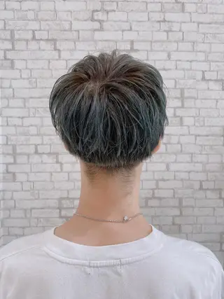 ショート カラー ヘアアレンジ メンズ ブリーチなし艶カラー 東家のヘアスタイル