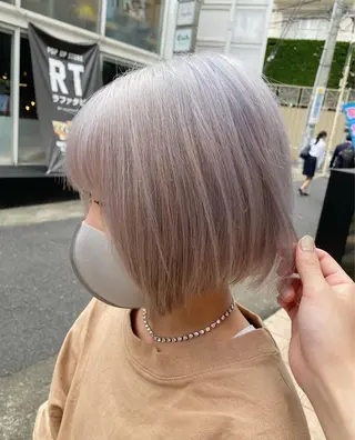 ショート 🤍ムラ修正ブリーチ 🤍原宿/YUUのヘアスタイル