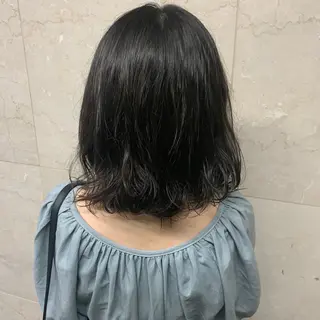 ミディアム パーマ 🦋シールエクステ /韓国/リアラ🦋のヘアスタイル