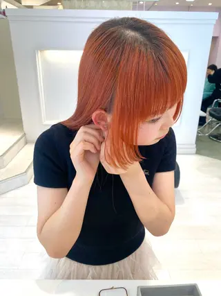 ミディアム Okamura Chisatoのヘアスタイル