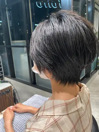 ショート カラー ✨透明感カラー✨ ✨小顔カット✨山木のヘアスタイル