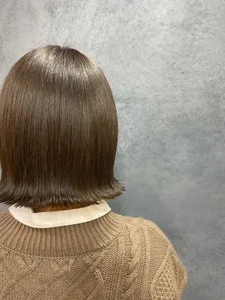 ミディアム カラー ヘアアレンジ メンズ キッズ ネイル マツエク・マツパ 透明感カラー🤎 ゆりのヘアスタイル