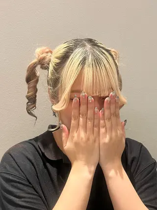 ヘアアレンジ 顔周り/ガーリー /ヘアメ/あつはのヘアスタイル