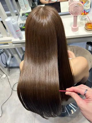 ロング 恵比寿韓国レイヤー× 艶透明感カラー大場のヘアスタイル
