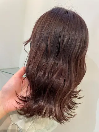 ミディアム カラー 極艶透明感カラー🐰 髪質改善/出雲つぐみのヘアスタイル