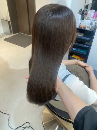 セミロング ✨色持ちの良い艶 カラー✨蟹江真世のヘアスタイル