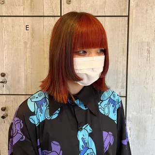 ミディアム カラー ♡ナナコ♡ レイヤー/艶髪のヘアスタイル