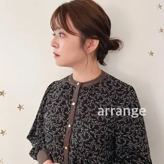 ミディアム カラー 市川 千夏のヘアスタイル