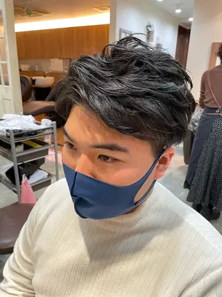 ショート パーマ メンズ 福田 ジュンキのヘアスタイル