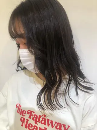 カラー ブリーチカラー🎀 韓国風/寺門美優のヘアスタイル