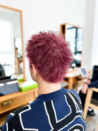 カラー メンズ ブリーチカラー🔥 パーマ【佐々木凌平】のヘアスタイル