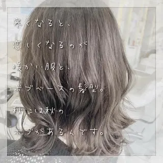セミロング カラー 上田 篤史のヘアスタイル