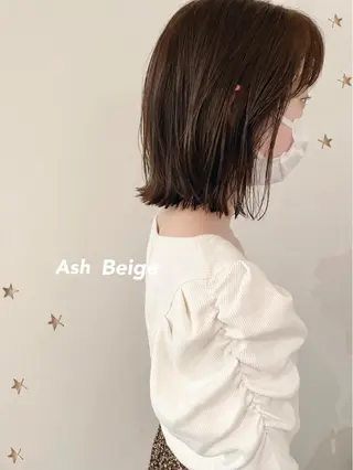 ミディアム カラー 市川 千夏のヘアスタイル