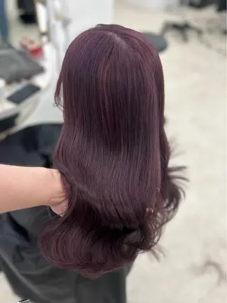 ロング shu ラベンダー/ピンクのヘアスタイル