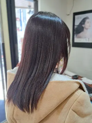 セミロング カラー 💜𝑳𝑼𝑵𝑨 🌻母良田愛美🌻のヘアスタイル