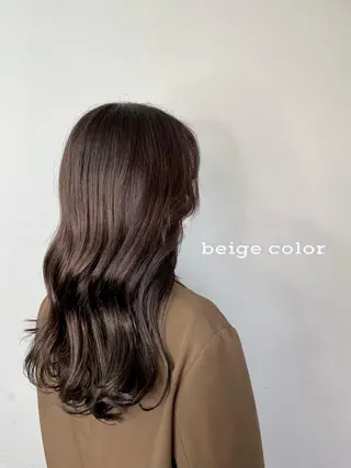 セミロング カラー パーマ ヘアアレンジ 二ヶ月綺麗なデザイン カット/星野六三四のヘアスタイル
