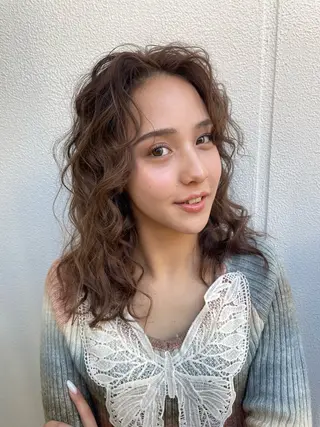 ロング カラー パーマ 🎀レイヤー/パーマ カラー/ai🎀のヘアスタイル