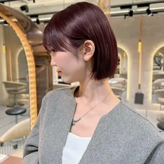 ショート 縮毛矯正・似合わせ タナカ レイヤのヘアスタイル