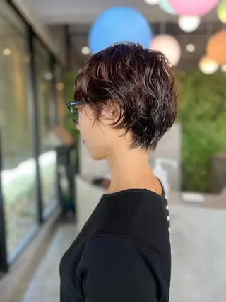 ショート パーマ haruka ♡レイヤー/透明感のヘアスタイル