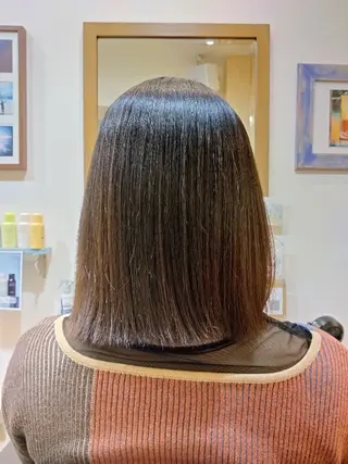 ミディアム Biarritz所属・藤田音緒✨縮毛矯正/ 酸熱トリートメント✨のヘアスタイル