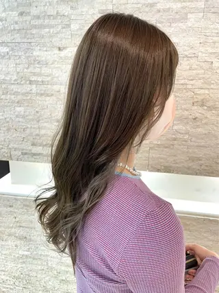ロング カラー ☘️上村 ☘️髪質 改善/透明感カラーのヘアスタイル