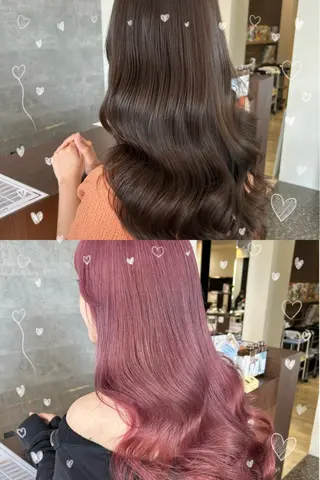 ロング カラー 韓国ヘア🤍ワンホン 🤍あやかのヘアスタイル