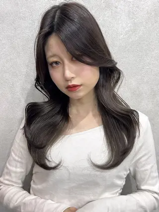 ロング maya🇰🇷韓国 レイヤー/顔まわりのヘアスタイル