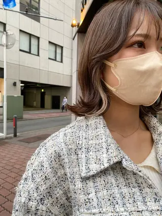 ミディアム カラー ハイトーン/ボブ/ レイヤー💫カイセイのヘアスタイル