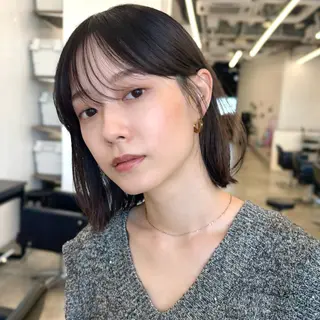 ショート カラー パーマ 顔まわり🥨レイヤー /透明感/水口舞奈のヘアスタイル