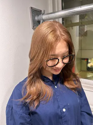 ロング カラー 愛結 暖色カラー🎀🩰のヘアスタイル