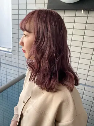 セミロング カラー コマツリサ ROCCO eastのヘアスタイル