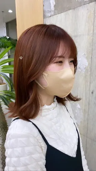 ミディアム カラー KVELL ユナのヘアスタイル