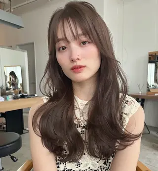 カラー 🤍✨透明感カラー/ 韓国ヘア/のぞみのヘアスタイル